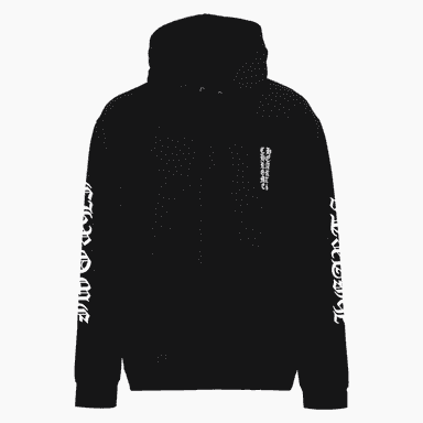 크롬하츠 버티컬 로고 블랙 후드티 CH VERTICAL LOGO HOODIE BLACK