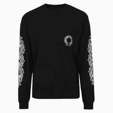 크롬하츠 홀스슈 블랙 롱슬리브 CH Horse Shoe Long Sleeve T-Shirt Black
