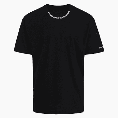 크롬하츠 크루넥 로고 블랙 반팔 티셔츠 CH Neck Logo Black T-shirt